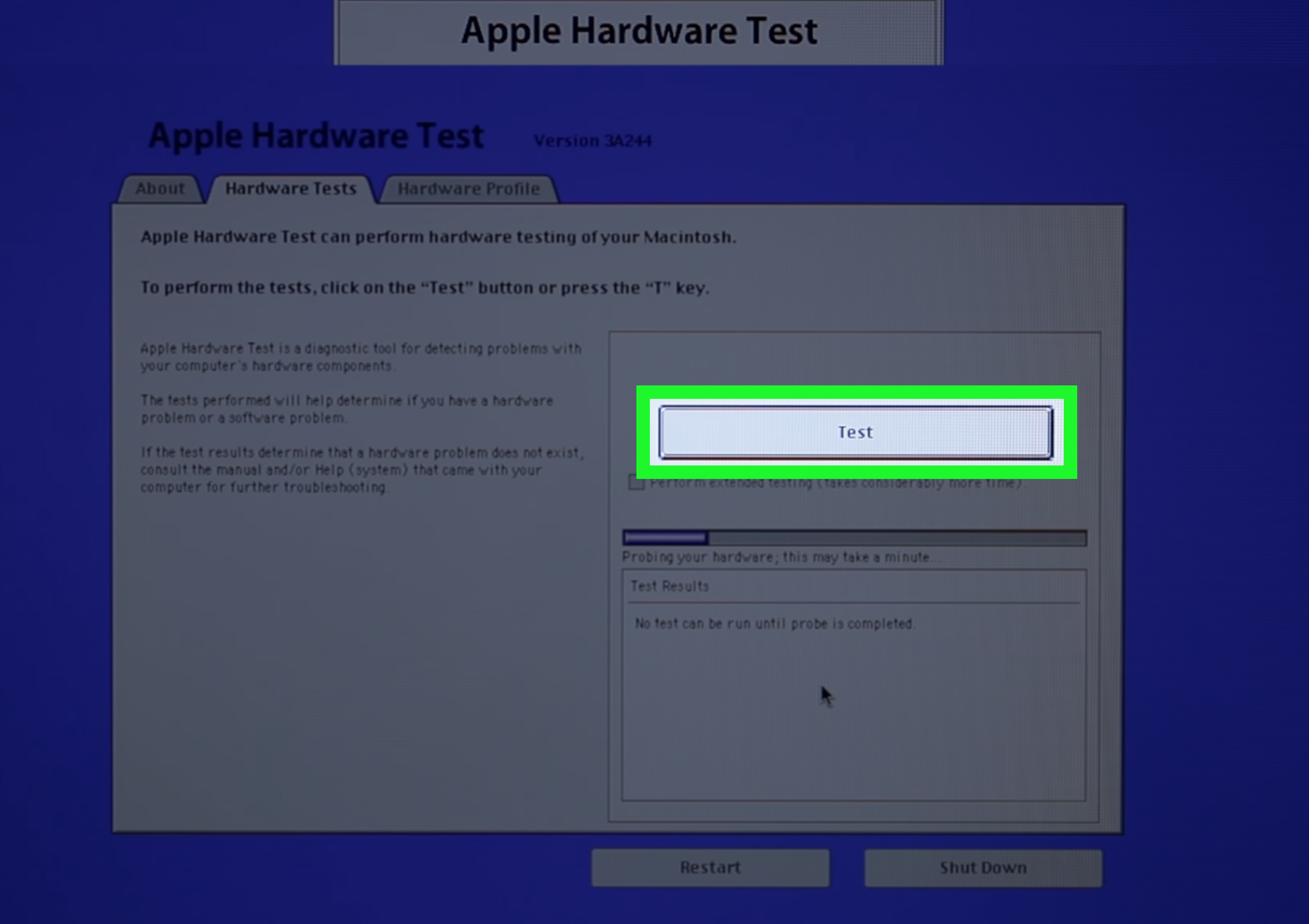 apple diagnostics hardware test